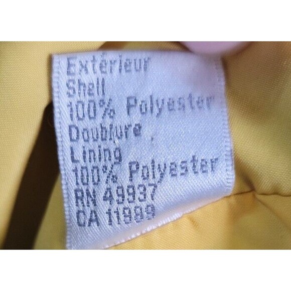 Vintage 90s Tail Windbreaker Jacket Coat Sz S Yellow Navy White Classic Lined - Picture 9 of 9